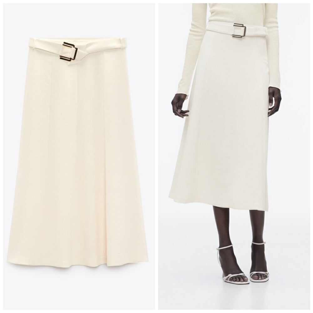 ZARA FULL MIDI SKIRT - Picture 3 of 8